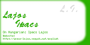 lajos ipacs business card